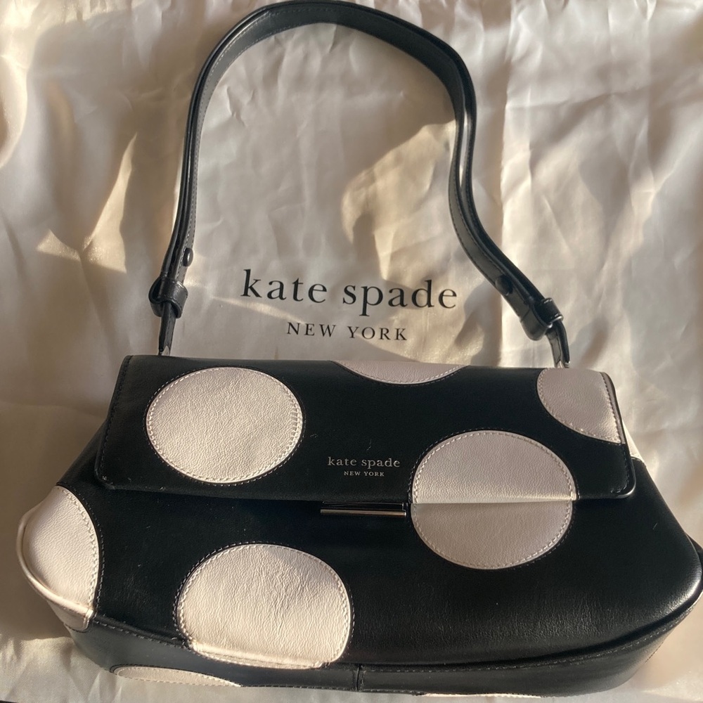Kate Spade Black and White Dot Shoulder Bag